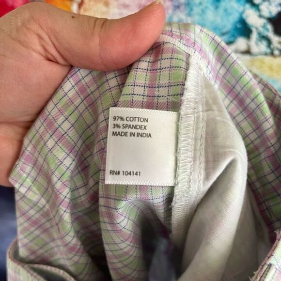 Lady Hagen Bermuda Length Pastel Colors Plaid Golf Shorts Size 8 - Picture 6 of 6